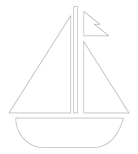 Sailboat Template Printable Web Vintage Nautical Sketch, Printable ...