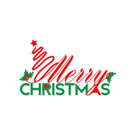 Merry Christmas Typography Mnemonics Design, Christmas, Design, Art PNG and Vector with ...