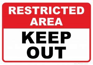 Restricted Area Signs Printable - Free Printable Signs