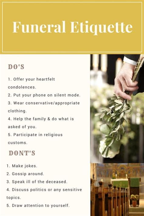 Do’s and Don’ts – funeral.com | Funeral etiquette, Funeral planning ...