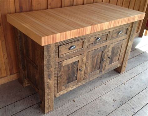 Oak Butcher Block Kitchen Island - Etsy | Muebles raros, Gabinetes de cocina rústica, Muebles