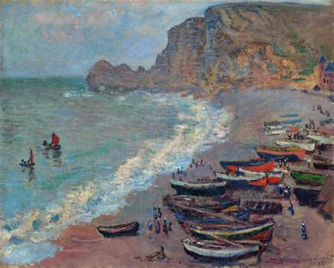 The Beach at Etretat, 1883 - Claude Monet - WikiArt.org