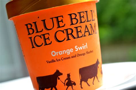 food and ice cream recipes: REVIEW: Blue Bell Orange Swirl