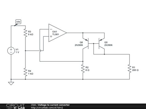 Voltage to current converter - CircuitLab