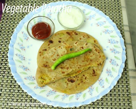 Vegetable Paratha Recipe -- How to make Vegetable Paratha - E.A.T. easyvegrecipes