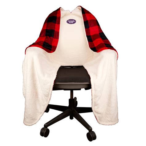 SnuggleBack Chair Blanket - Red Buffalo Plaid fleece - Snuggleback.com