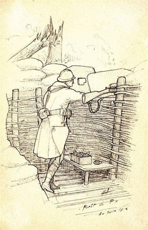 Ww1 Trench Drawing at GetDrawings | Free download