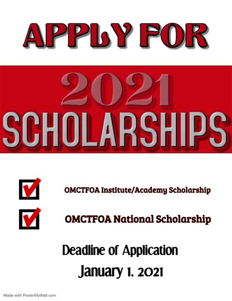 2021 Scholarships | OMCTFOA