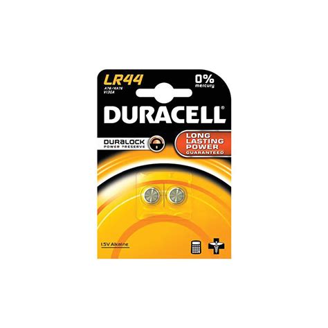 Duracell LR44 Button Battery 1.5V, Pack of 2 LR44 PK2 D/CELL | Cromwell ...