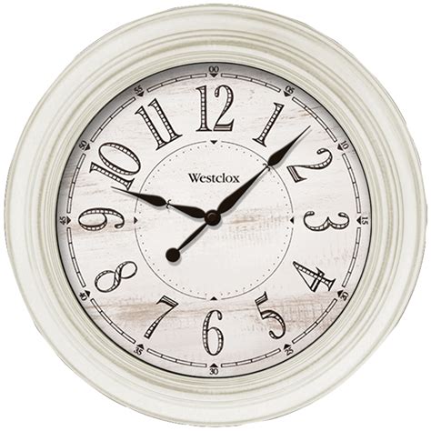 Westclox 20" Antique white wall clock, 20 In. Diam. X 2.5H - Walmart.com