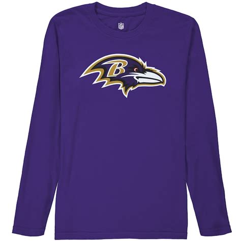 Baltimore Ravens Youth Team Logo Long Sleeve T-Shirt - Purple