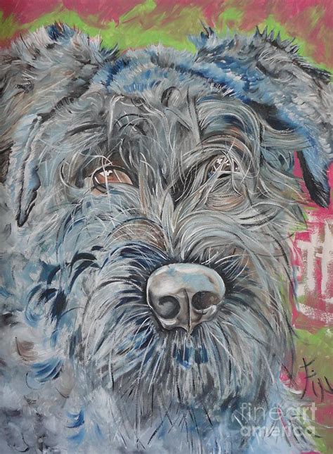 DOG of FLANDERS the BOUVIER Painting by PainterArtist FIN - Fine Art America