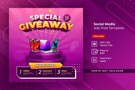 Giveaway contest social media post banner (2182188)