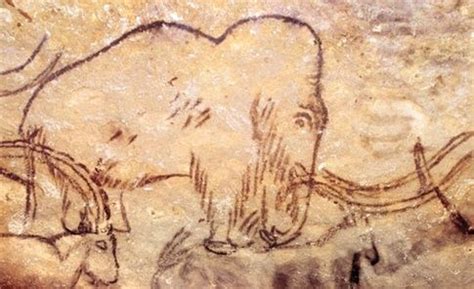 Mammoth cave painting from Roufignac, France. | Principles of art, Prehistoric art, Cave drawings
