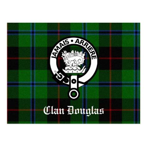 Clan Douglas Tartan Crest Postcard | Zazzle