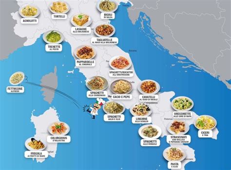 This Map of Italy’s Famous Pasta Dishes Is Mouthwatering | Food map, Italian recipes dessert ...