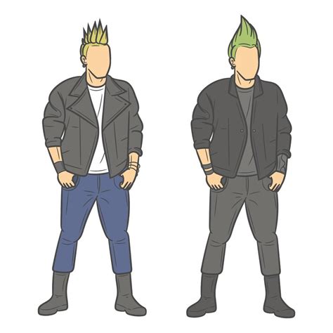 Punk Hairstyle Vector Art, Icons, and Graphics for Free Download