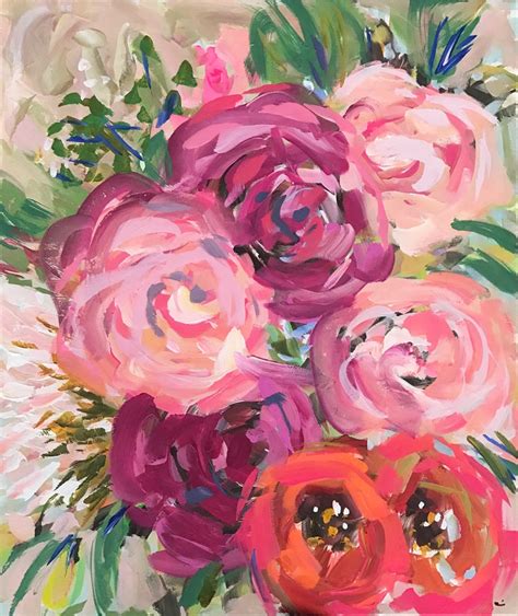 Impressionist Art Acrylic Painting Art Impressionism Roses | Etsy