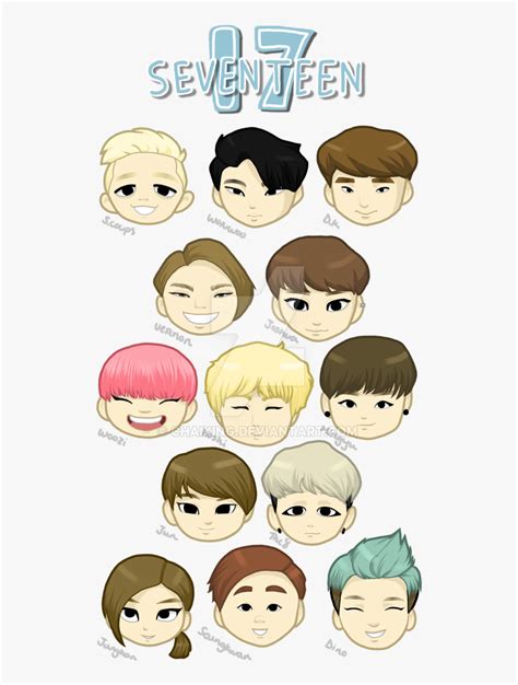 Chibi Seventeen Kpop, HD Png Download - kindpng