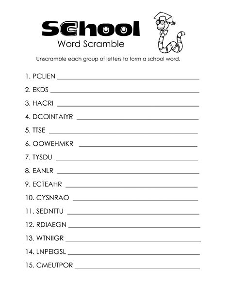 Word Scrambles for Kids | Activity Shelter