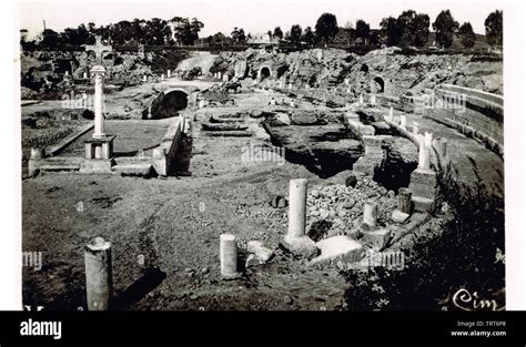 Vintage Postcards, Amphitheater, Carthage, Tunisia Stock Photo - Alamy