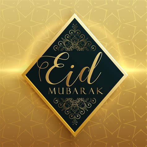 eid mubarak premium golden greeting card design - Download Free Vector Art, Stock Graphics & Images