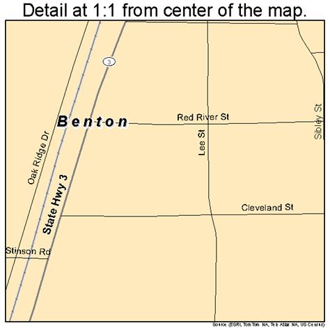 Benton Louisiana Street Map 2206925