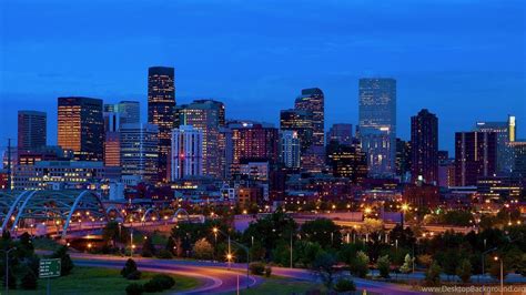 Denver Colorado Skyline At Night Wallpaper.jpg Desktop Background