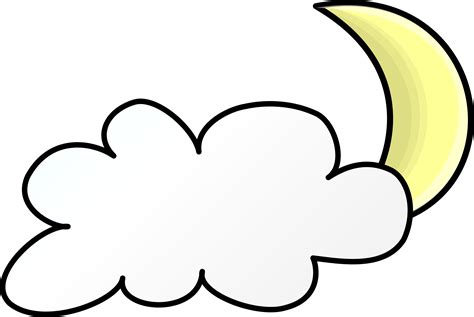 Clipart - Weather Symbols: Cloudy Night