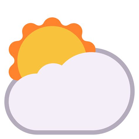 Sun Behind Cloud Flat Icon | FluentUI Emoji Flat Iconpack | Microsoft