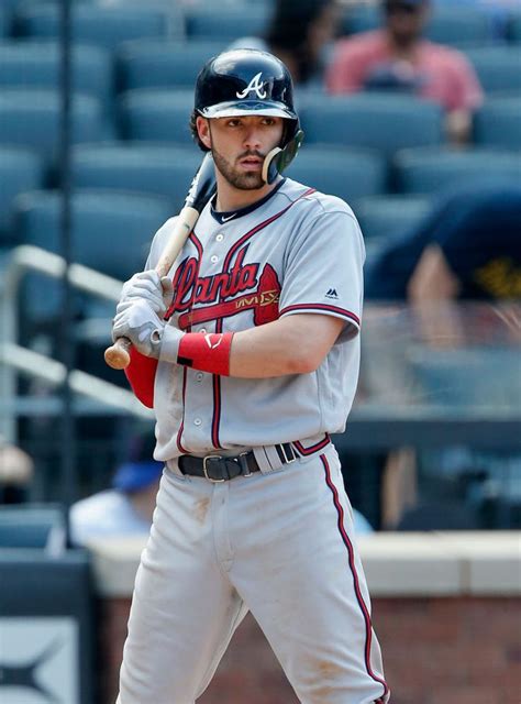 Dansby Swanson of the Atlanta Braves in action against the New York... | Atlanta braves, Dansby ...