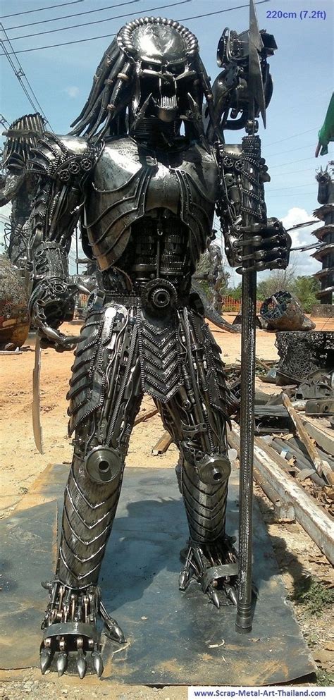 predator figure scrap metal art full life size for sale | Scrap metal art, Metal sculpture ...