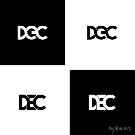 Dec letter original monogram logo design posters for the wall • posters ...