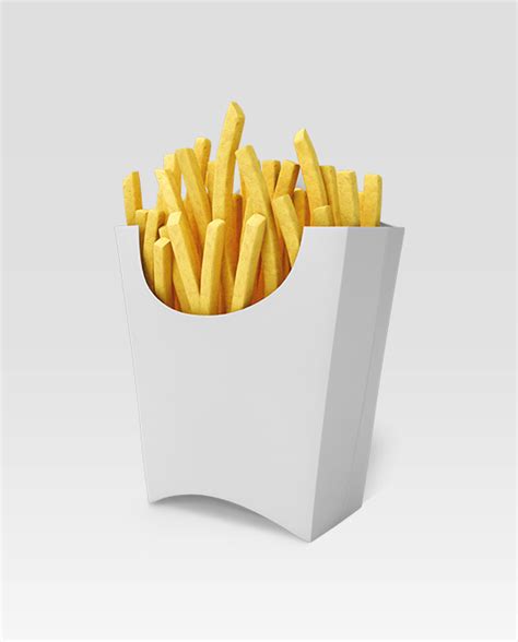 Free French Fries Packaging Mockup Set in PSD for Photoshop