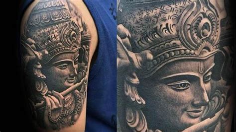 Radhe Krishna Tattoo : Awesome lord krishna tattoo ideas.