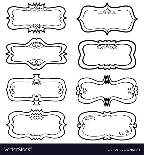 Blank labels Royalty Free Vector Image - VectorStock