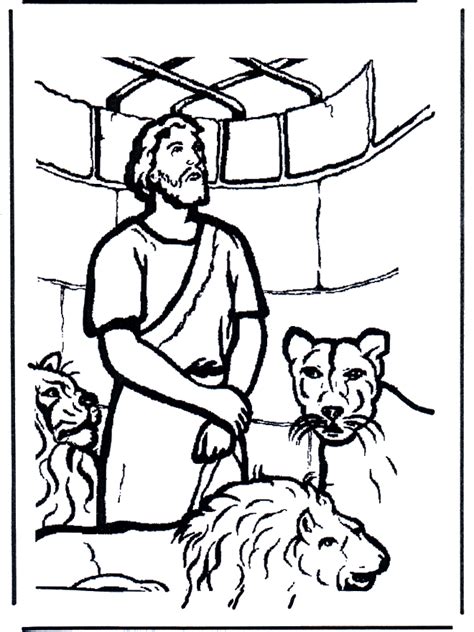 Daniel And The Lions Den Coloring Pages - Coloring Home