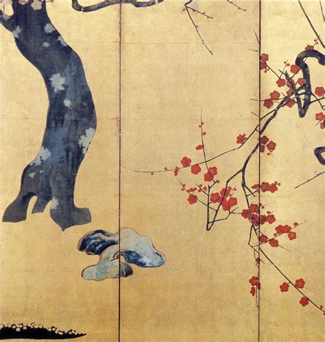 Ogata Korin - Red and White Plum Trees White Plum, Red And White ...