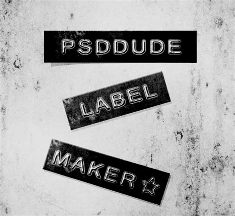 Font Label Maker in Photoshop