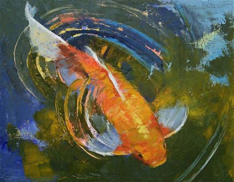 "Water Ripples" by Michael Creese in 2020 | Koi painting, Pond painting ...