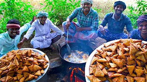 SAMOSA | Street Samosa Recipe | Healthy South Indian Potato Onion Crispy Samosa Cooking In Village