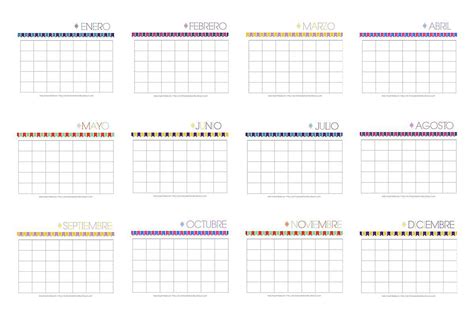 Calendarios para imprimir