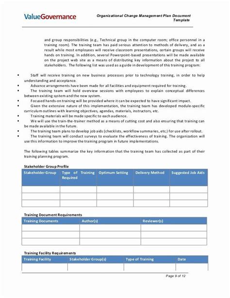 20 Change Management Plan Template Excel – Simple Template Design