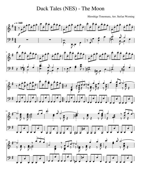 Duck Tales - The Moon (Solo Piano) Sheet music for Piano (Solo ...