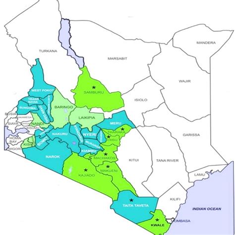 Map of Nyandarua county. | Download Scientific Diagram