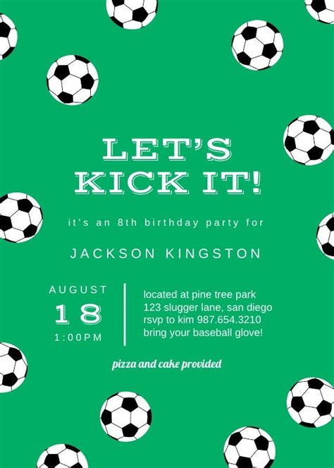 Free printable soccer party invitations, Download Free printable soccer party invitations png ...