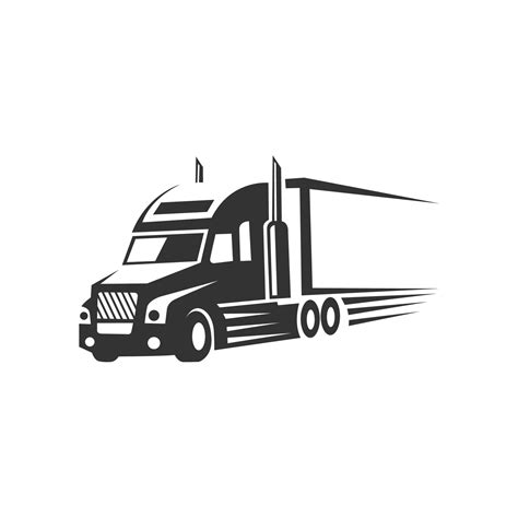 truck logistic vector silhouette logo template. perfect for delivery or transportation industry ...