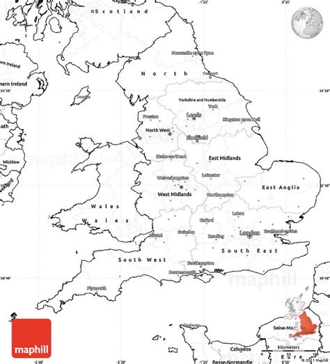 Blank Simple Map Of England - Uk Map Outline Printable - Printable Maps