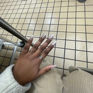 Y2K Silver and Black Press on Nails Long Coffin Nails/3d Silver Chrome ...