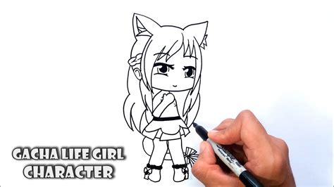 How to Draw Gacha Life Character Girl | Easy Drawing Tutorial - YouTube